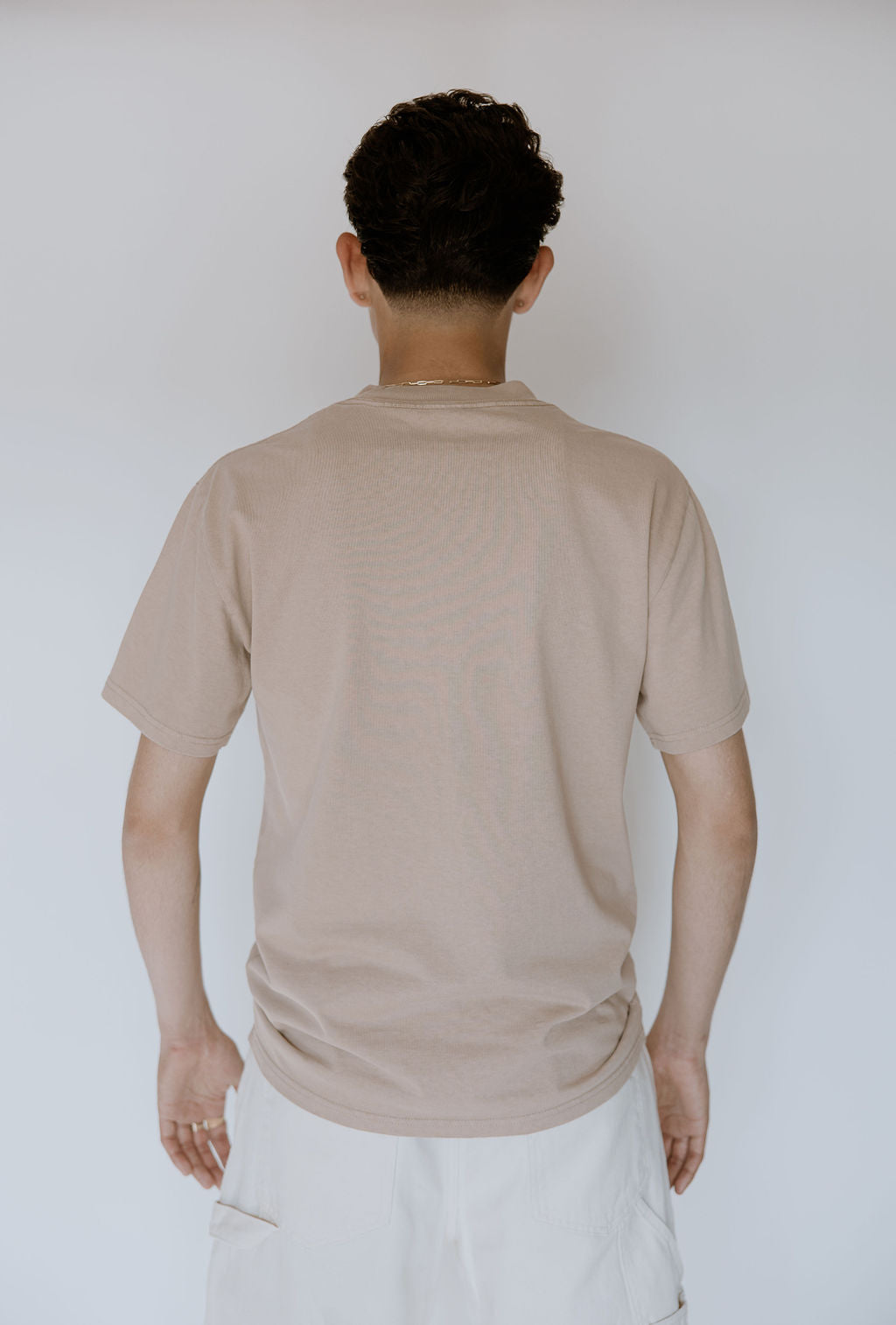 Faded kaki Short sleeve T-shirt.