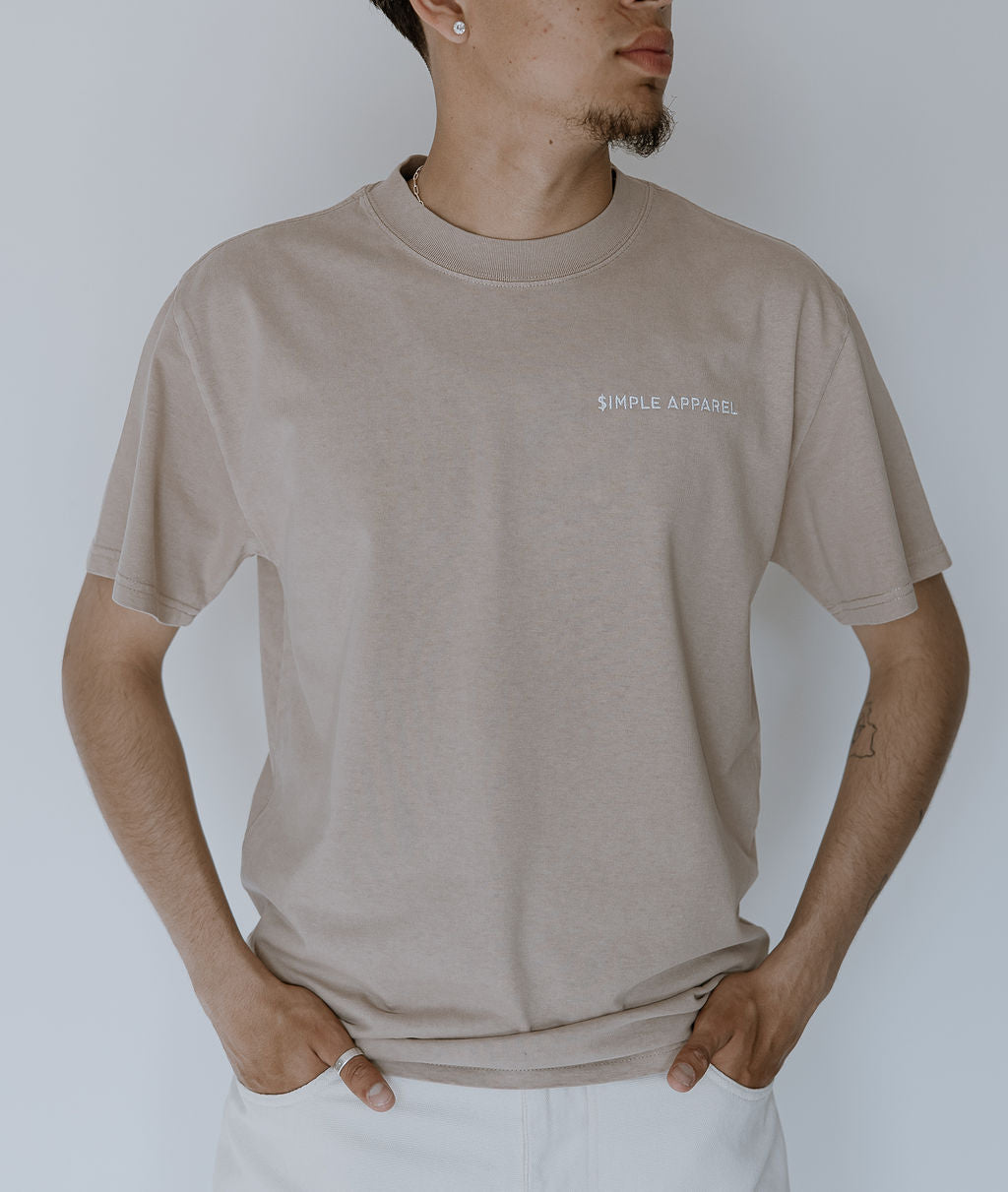 Faded kaki Short sleeve T-shirt.