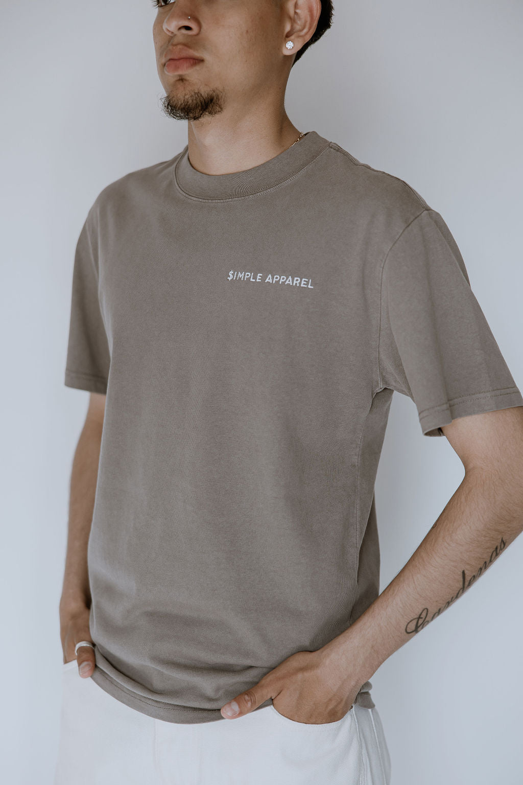 Faded Grey Short Sleeve T- Shirt