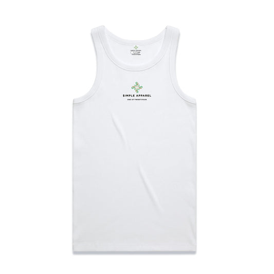 Classic White Tank Top with Logo (AUGUST ONLY)